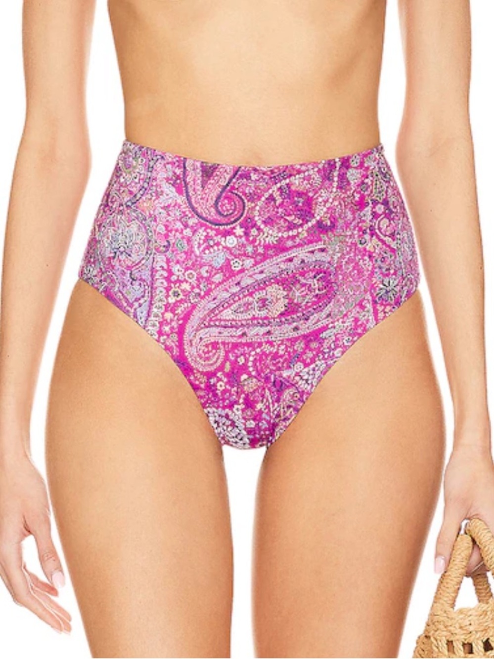 CLEOBELLA Juliana Bikini Bottom in Caymen Paisley Pink Size XS